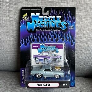 NEW Muscle Machines 1966 Pontiac GTO 1:64 Scale Die Cast Replica